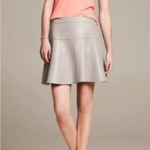 Banana Republic Leather Flare Skirt 6